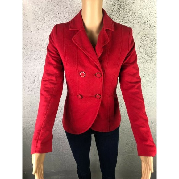 H&M Red Soft Blazer Size 6 - Picture 4 of 9
